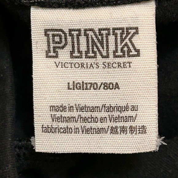 PINK Victoria's Secret Black Leggings with Pink Logo - Picture 7 of 7